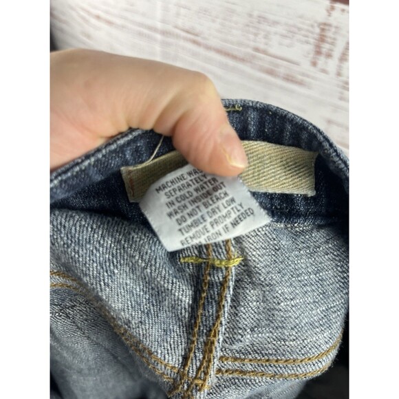 Department Of Peace Bootcut Jeans Womens 14 Blue Denim Cotton Stretch Dark Wash - Picture 10 of 10